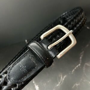 Dockers Braided Black Genuine Leather Belt